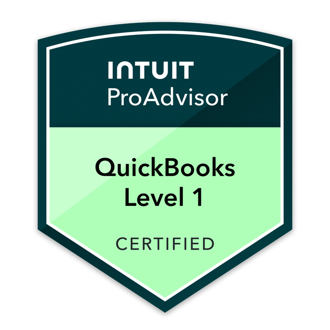 Intuit QBO Level 1 Certification Logo