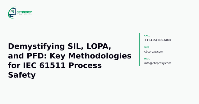 Demystifying SIL, LOPA, and PFD: Key Methodologies for IEC 61511 Process Safety — CBTProxy blog banner