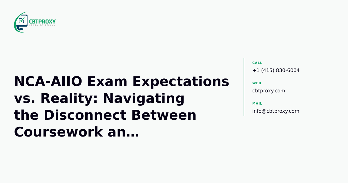 NCA-AIIO Exam Expectations vs. Reality: Navigating the Disconnect Between Coursework and Certification — CBTProxy blog banner