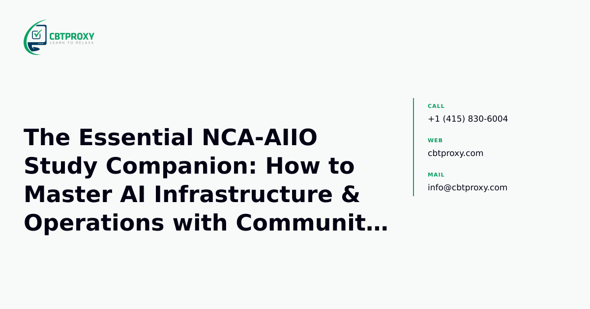 The Essential NCA-AIIO Study Companion: How to Master AI Infrastructure & Operations with Community Resources — CBTProxy blog banner