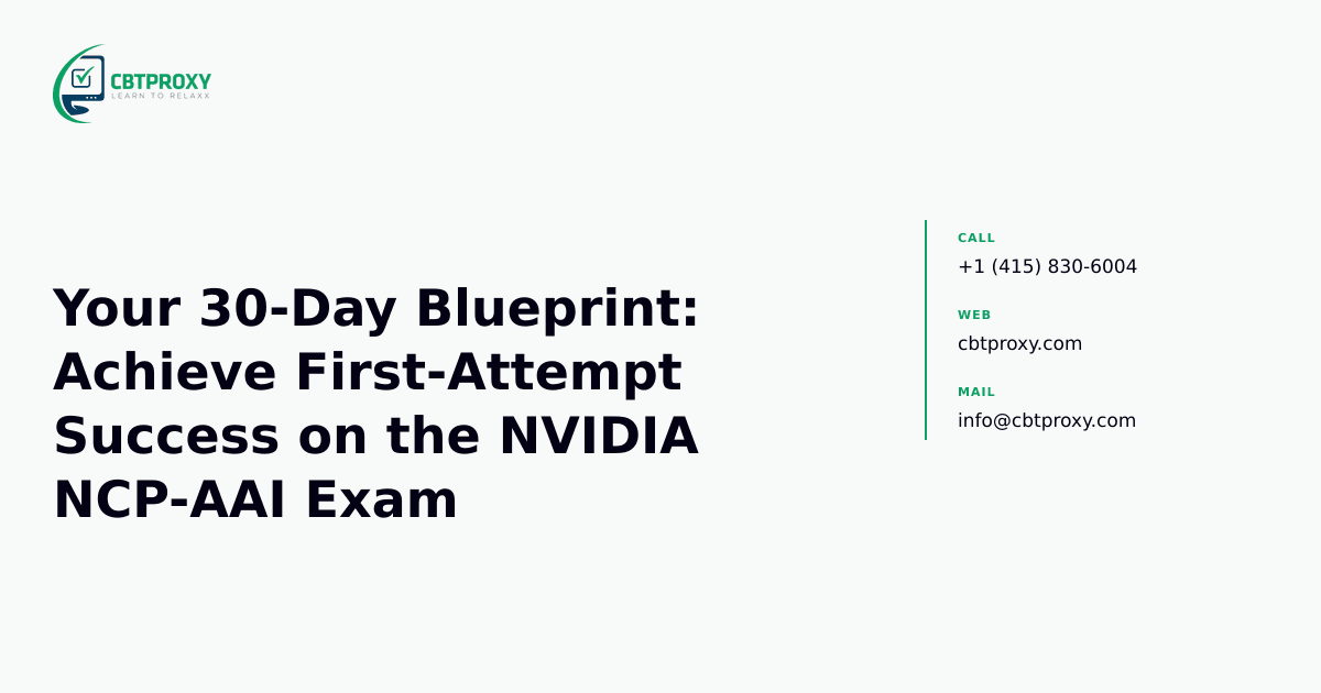 Your 30-Day Blueprint: Achieve First-Attempt Success on the NVIDIA NCP-AAI Exam — CBTProxy blog banner
