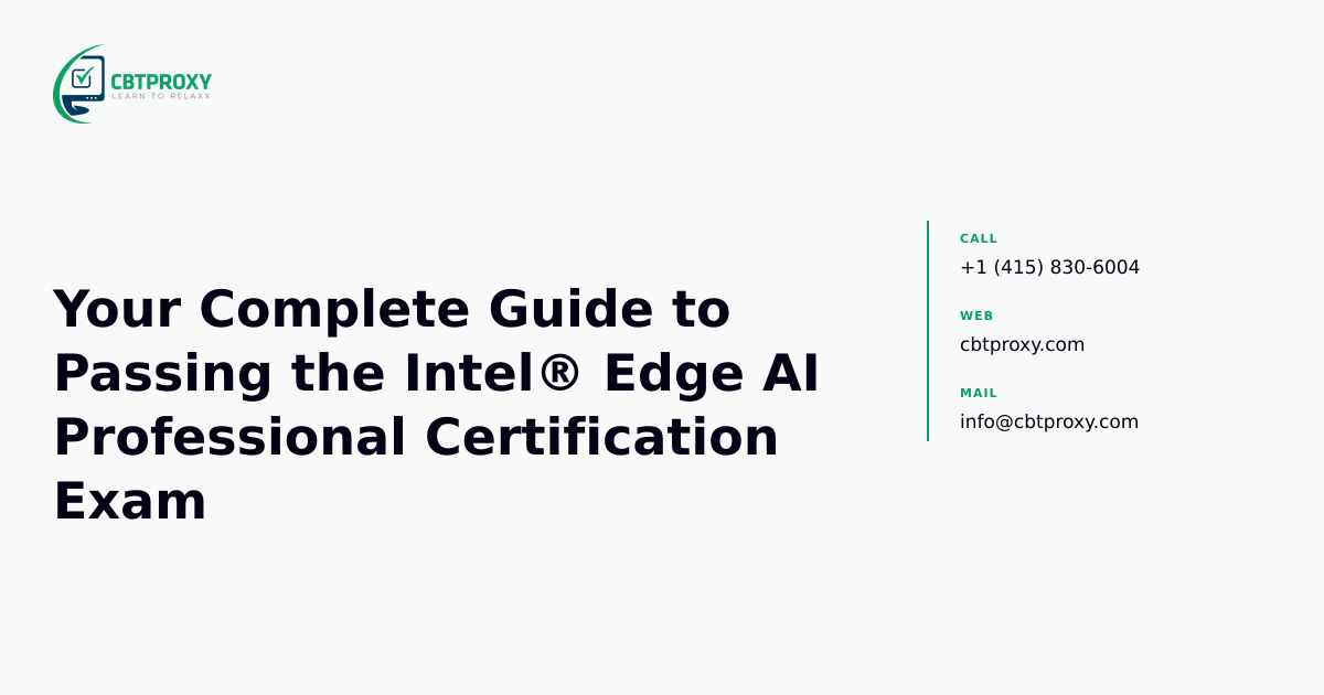 Your Complete Guide to Passing the Intel® Edge AI Professional Certification Exam — CBTProxy blog banner