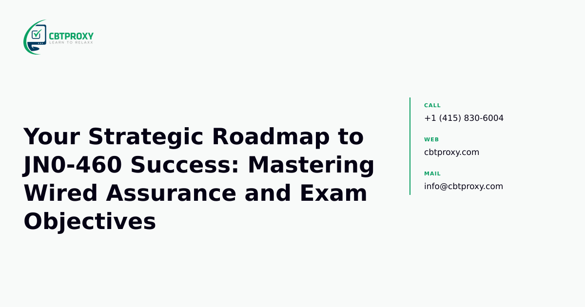 Your Strategic Roadmap to JN0-460 Success: Mastering Wired Assurance and Exam Objectives — CBTProxy blog banner